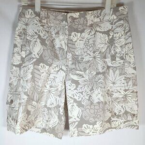 Cargo Shorts Tropical Print Natural Kikit Jeans 10